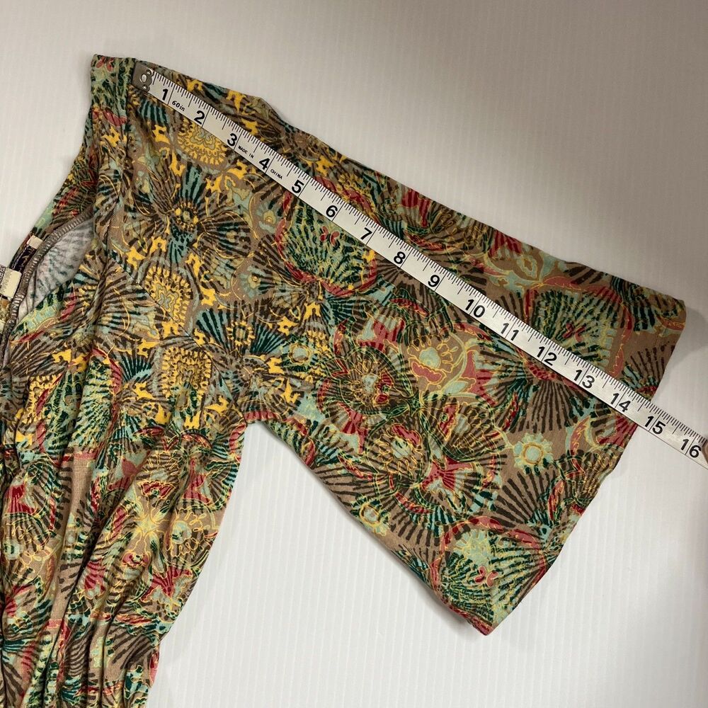 American Rag Blouse XS Tropical Elastic Waist top women’s - Picture 6 of 7